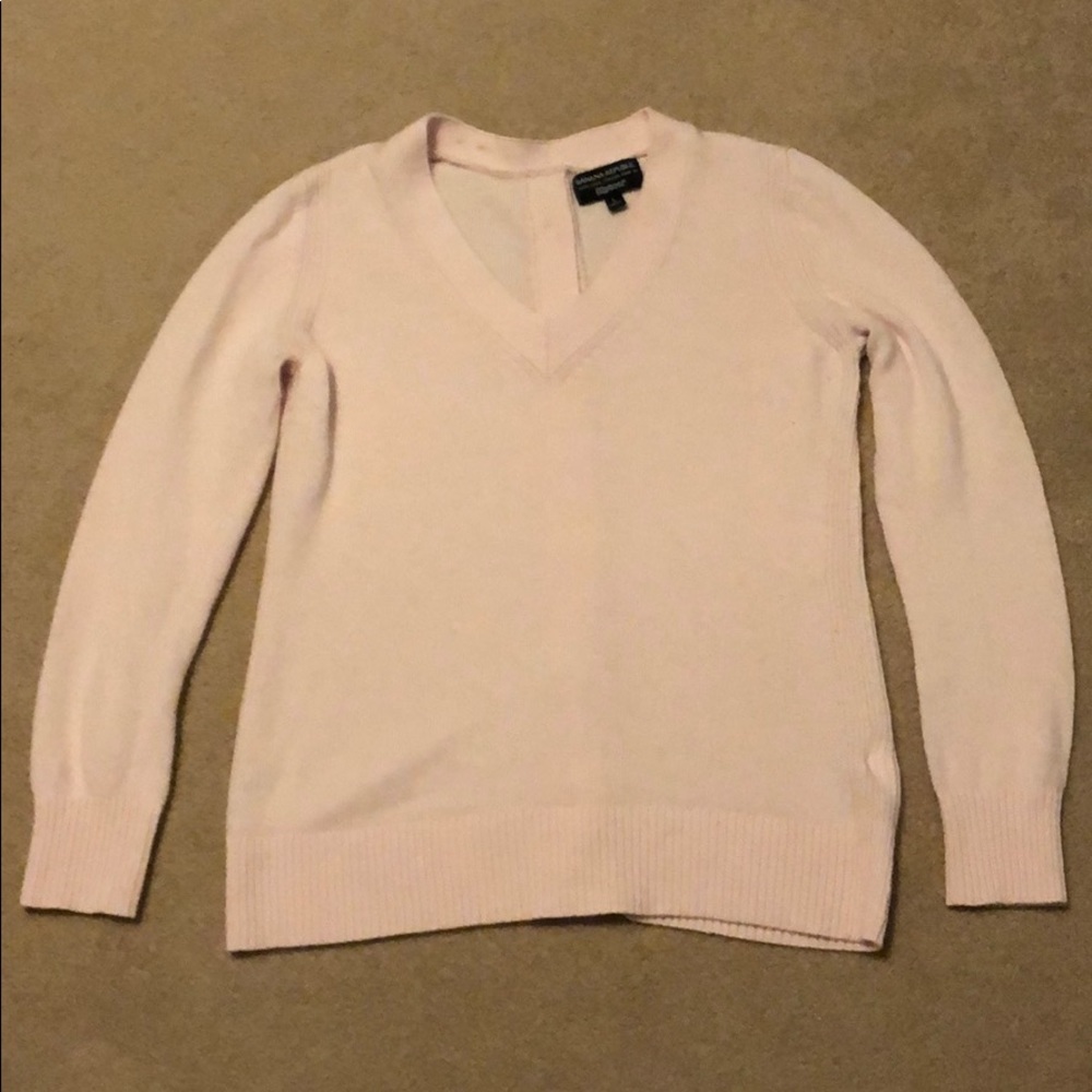 Light Pink Banana Republic Sweater w/Back Buttons